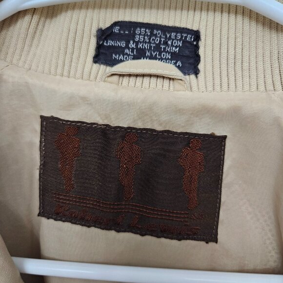 Robert Lewis Lined Vented Jacket Beige Zip Front Long Sleeve Men - Picture 4 of 10